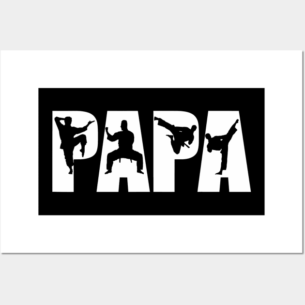 Vintage retro taekwondo papa dad Wall Art by Tianna Bahringer